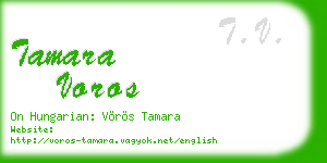tamara voros business card