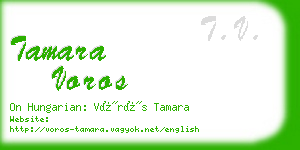 tamara voros business card